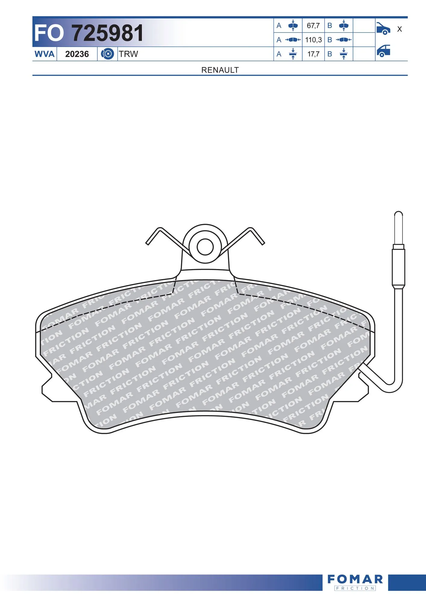 Brake Pad Set, disc brake